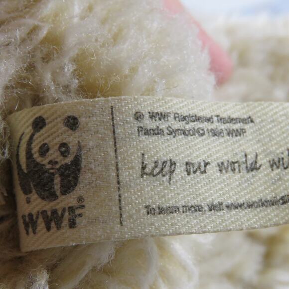 WWF Monkey Plush Toy Cream Brown Eco-Friendly Stuffed Animal 1986 Vintage - Picture 12 of 16